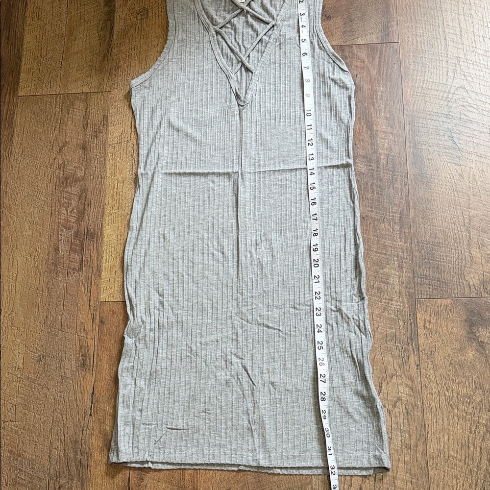 LNA Heather Gray Ribbed Top - Picture 5 of 6